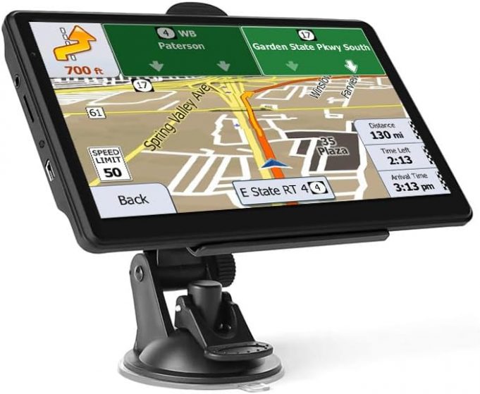 GPS Navigation for Car Truck via Satellite,7inch Touch Screen Built-in Hifi SPK Voice Broadcast, Truck GPS Professional Mode,2024 Latest Free Maps Update North America