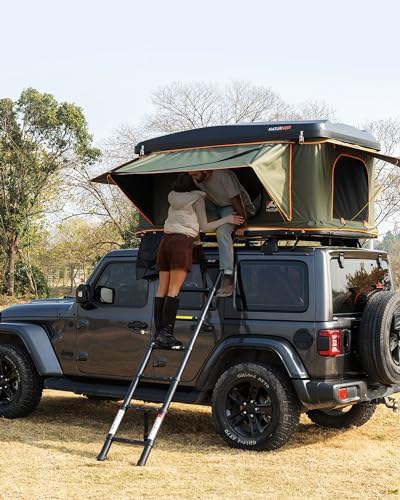 Naturnest Rooftop Tent Hard Shell, Nature Nest Roof Top Tent Hardshell Rooftop Tent for Van Jeep SUV Truck Car Tents for Camping SUV Tent for Car Roof Tent, Naturenest Roof Top Tent Camping
