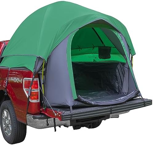 Truck Bed Tent – Water-Resistant Vented Camper Shell – Fits 5.5 to 6ft Truck Bed – 2 Person Camping Tent with Carry Bag by Wakeman Outdoors (Green)