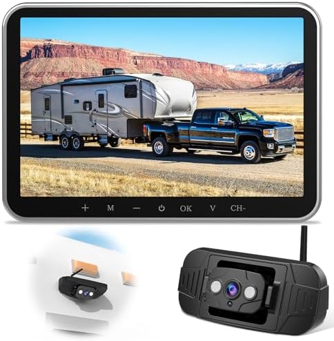 8-Inch Wireless Backup Camera for RV Trailer: HD 1080P Recording RV Camera for Furrion – Strong Signal Rear View Camera for Camper Trucks