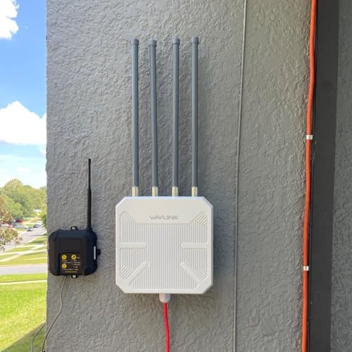 WAVLINK AX1800 WiFi 6 Wireless Outdoor Extender, Long Range Outdoor WiFi with Dual Band with POE, Supports Mesh Extender/AP/Repeater/IP67 Waterproof for Farm,Courtyard,RV,Campsite