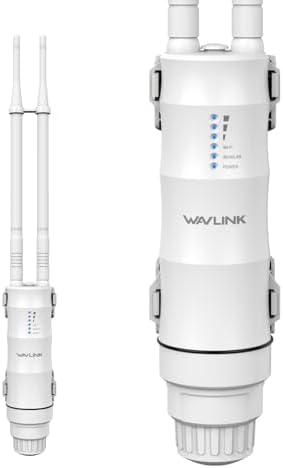 WAVLINK AC600 Outdoor WiFi Extender for Courtyard, RV, Campsite, WiFi Repeater with PoE/High Power Dual Band 2.4+5G Wireless Router/AP/Wi-Fi Range Extender 3 in 1, IP67 Waterproof