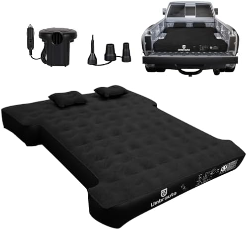Umbrauto Inflatable Truck Bed Air Mattress for 5.5-5.8ft Full Size Pickup Truck, Camping Mattress with Pump and Carry Bag, Fits Truck Tent for Outdoor Travel
