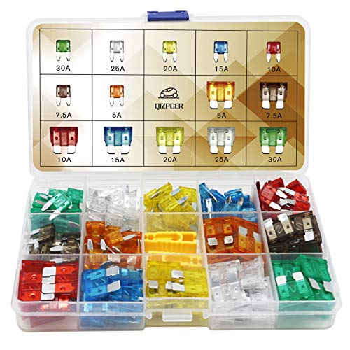 140 Pcs Fuses Automotive Kit – Blade Auto Fuse Assortment Standard and Mini Car Fuse for Marine, RV, Camper, Boat, Truck (5A 7.5A 10A 15A 20A 25A 30AMP/ATC/ATO)