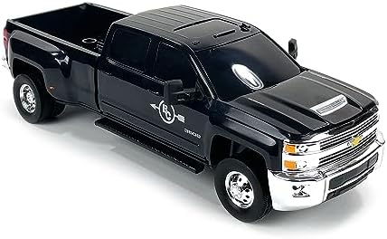 Big Country Toys Realistic Chevrolet Silverado Dually Truck Toy & Trailer Hitch, 1:20 Scale Farm Toys for 3 Year Old Boys