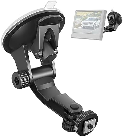PixelMan Large Dual Suction Cup Backup Camera Mount for 7/9 inch Windshield and Car, RV, Truck Display Monitor Bracket