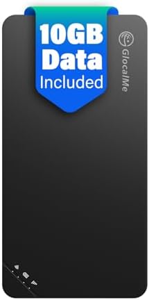 GlocalMe U3 4G LTE Mobile Hotspot Device with 10GB US/CA/MX Data 30 Days, Portable WiFi Hotspot for Travel in 200+ Countries, No SIM Card Needed, 10 Connected Devices, Pocket WiFi (U3 with 10GB)