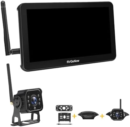 RV Backup Camera Wireless with 7 Inch Touchscreen Monitor for Furrion System, Plug and Play, Rear View Camera Clear Night Vision HD 1080P for Trailer Trucks Camper Motorhome