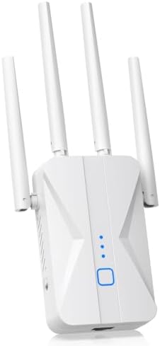 WiFi Extender Signal Booster, 2025 WiFi Extender AC1200Mbps Dual Band (5.8GHz/2.4GHz), WiFi Booster with Ethernet Port for Home Covers up to 10000 Sq.ft, Compatible with More Devices