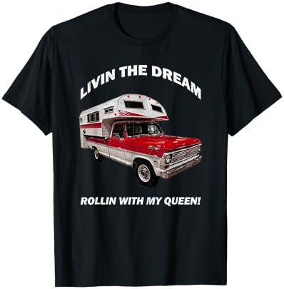 Truck Camper RV Happy Camper Popup Slide-In Cabover Pickup T-Shirt