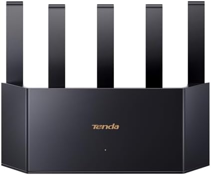Tenda BE5100 Wi-Fi 7 Router – Dual Band Gigabit for Wireless Internet, 1×2.5G + 3x1G Ports, VPN, MLO, NFC, Easy Setup, Parental Control, Access Point Mode, Vertical WiFi Router(RE6L Pro)
