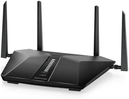 NETGEAR Nighthawk 6-Stream Dual-Band WiFi 6 Router (RAX54S) – Security Features, AX5400 Wireless Speed, Up to 5.4 Gbps, Covers up to 2,500 sq. ft., 25 Devices – 1-Year Armor Subscription Included