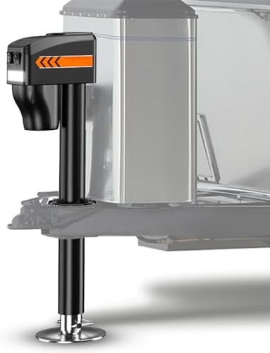 KYX Electric Trailer Jack to 7500LB, Power Tongue Jack,9.84″-33.85″ Electric Jack Waterproof for Travel Trailer, RV,Utility and Yacht,12V DC Hard Wiring