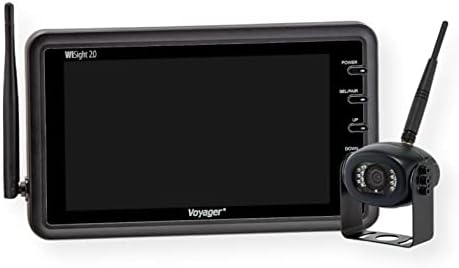 Voyager WVSXS70 Digital Wireless Observation System, 7-inch Wireless LCD Monitor, Wireless 12VDC Rear Camera, WiSight 2.0 Technology, Auto-Pairing Capability, Wide Viewing Angle