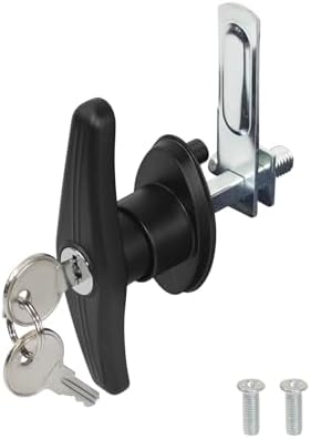 Truck Cap Camper Shell T-Handle Lock Latch Replacement Parts, Truck Bed Topper Door Locking Kit Accessories with Keys – Right Lock