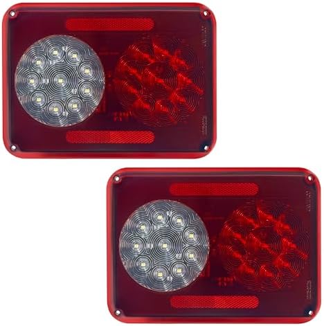 Command Electronics 12V LED Surface Mount Double Tail Light – OEM RV, Truck, & Trailer Utility Light – Sealed Polycarbonate Lens – CSA Certified for the US and Canada – 2-Pack
