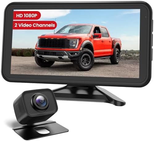 Wireless Backup Camera for Truck: 4.8″ HD 1080P Super Night Vision Rear View Camera, Easy Install Dual Channel Stable Signal, IP69K Waterproof Back Up Camera System for Truck, Car, Pickup, SUV
