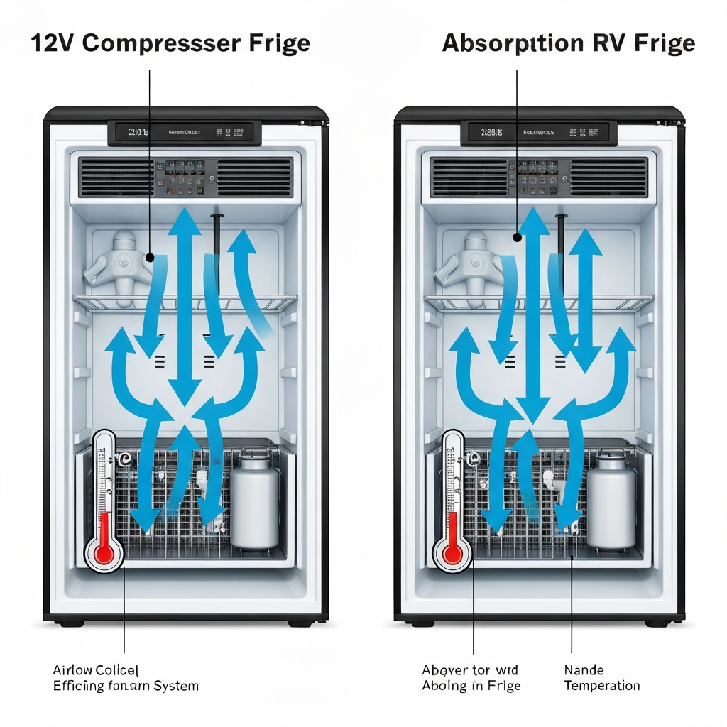 Best 12V RV Refrigerators (Compressor vs Absorption) 1 best 12V RV refrigerator