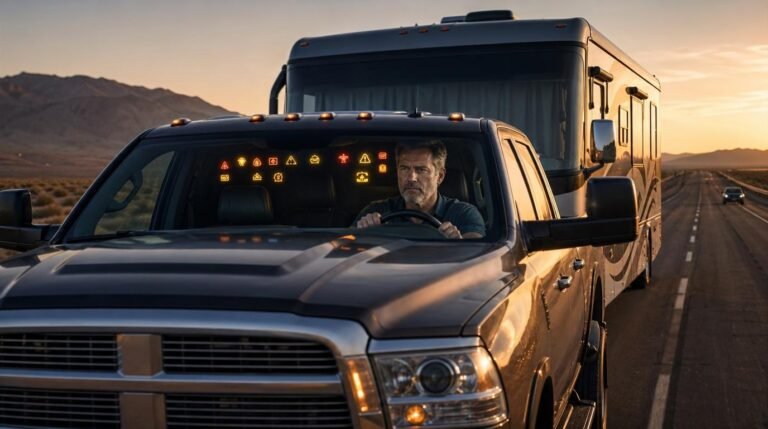 truck and rv safety and security warning signs