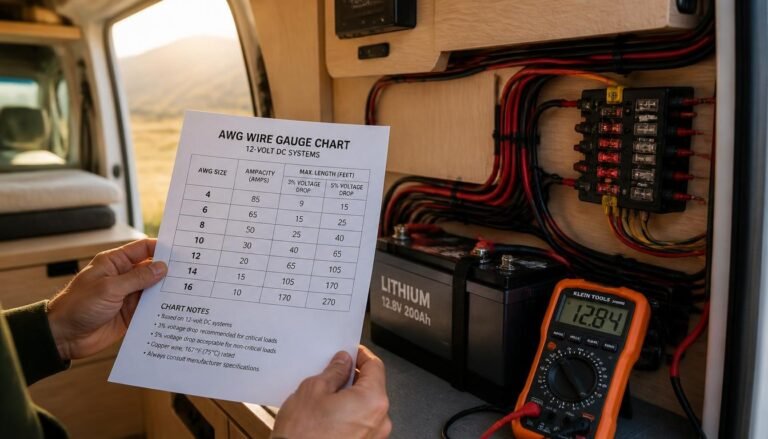 RV wire gauge chart