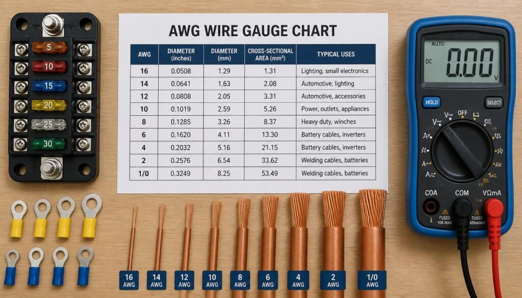 RV Wire Gauge Chart: Stop Fires & Dead Batteries 2 RV wire gauge chart